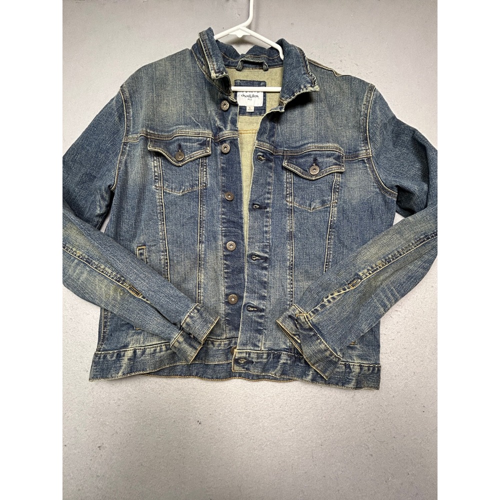 Goodfellow & Co Denim Jacket Cotton Spandex Blue Large Mens